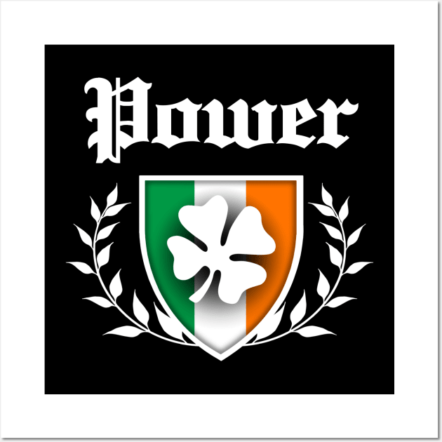 Power Shamrock Crest Wall Art by robotface